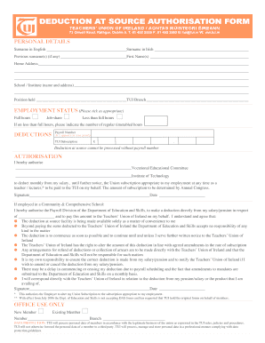 TUI Membership Authorization Form