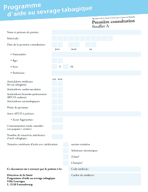 Programme d’aide au sevrage tabagique