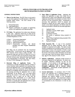 FCC Form 350 Application