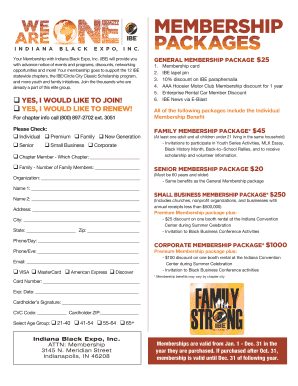 Indiana Black Expo Membership Application