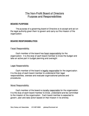 Non-Profit Board Member Development Activity Agreement