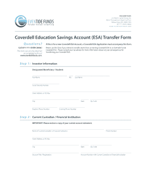 Coverdell ESA Transfer Form