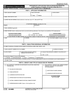Dependents' Application for VA Education Benefits