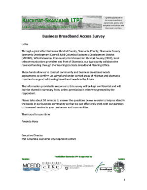 Business Broadband Access Survey