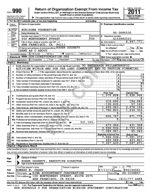 Form 990 Return of Organization Exempt From Income Tax
