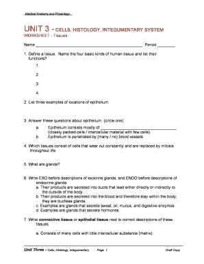 Epithelial Tissue Worksheet Answers - Promotiontablecovers