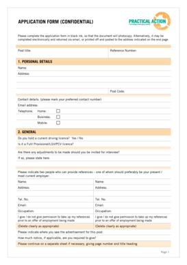 Employment Application Form