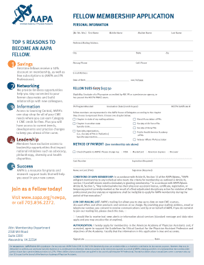 AAPA Fellowship Application Form