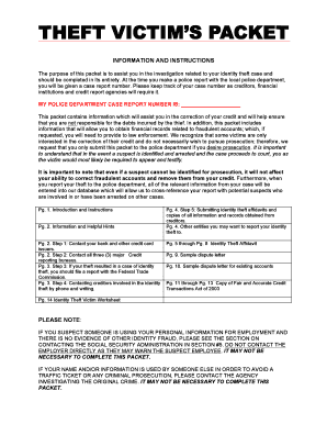 Identity Theft Affidavit and Instructions