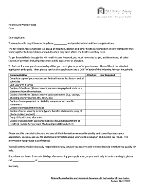 NH Health Access Network Financial Assistance Application