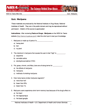 Marijuana Knowledge Quiz