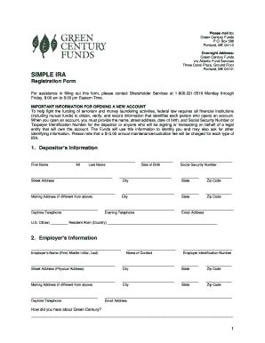SIMPLE IRA Registration Form