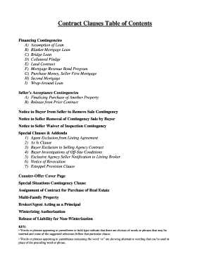 Real Estate Contract Clauses