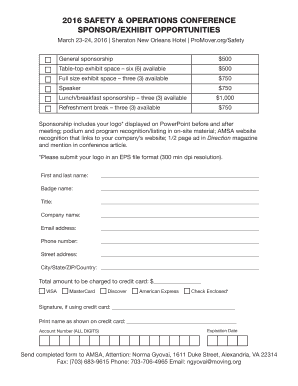 Intuit quickbooks direct deposit form - 2016 SAFETY OPERATIONS CONFERENCE SPONSOREXHIBIT - promover