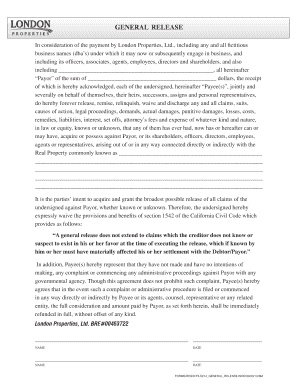 General Release Agreement