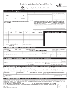 Canadian Dental and Health Spending Account Claim Form