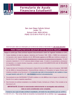 Formulario de Ayuda Financiera Estudiantil