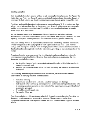 Smoking Cessation Template