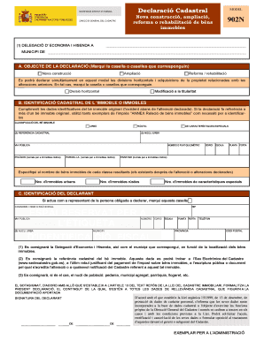 Cadastral Declaration Form 902N