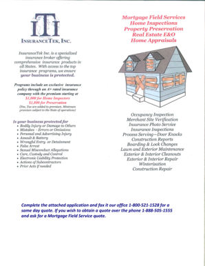 TAG II Mortgage Field Services Application