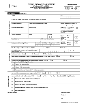 Indian Income Tax Return ITR-5