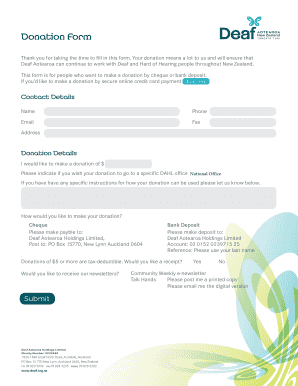 Donation Form - deaforgnz