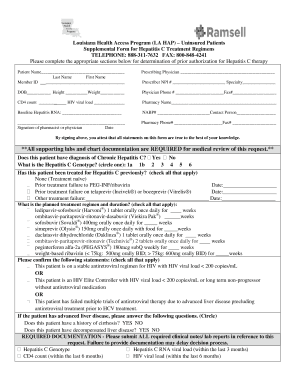 Louisiana Hepatitis C Treatment Authorization Form