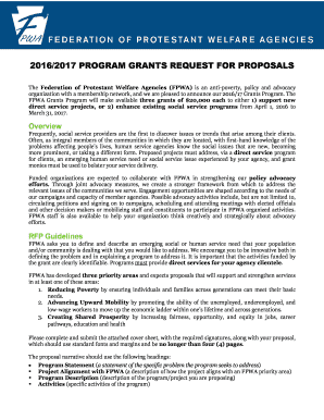 Nonprofit grant proposal cover letter sample - fpwa grant