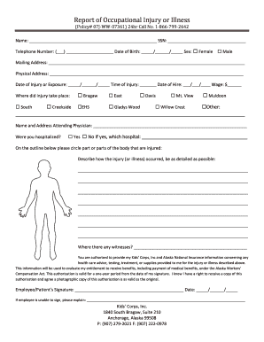 Alaska Workers' Compensation Claim Form