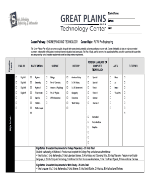PLTW Pre-Engineering Career Pathway Plan