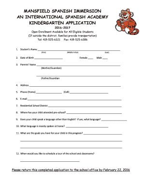 MANSFIELD SPANISH IMMERSION AN INTERNATIONAL SPANISH ACADEMY