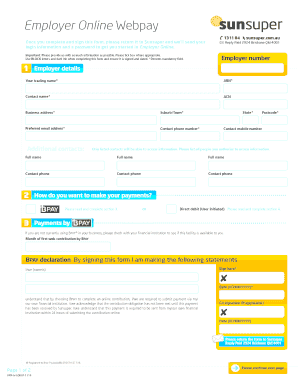 Employer Online Webpay Form