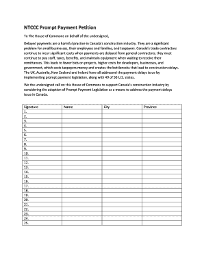 Prompt Payment Petition