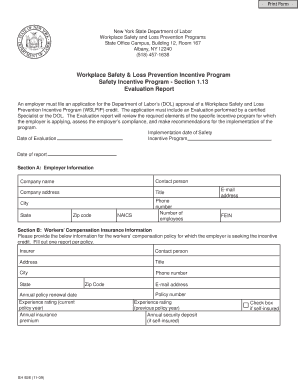 New York Safety Incentive Program Evaluation Report