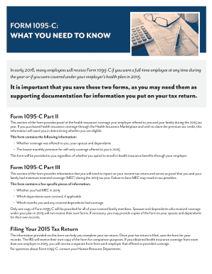 Form 1095-C: Employer-Provided Health Insurance Offer and Coverage Information