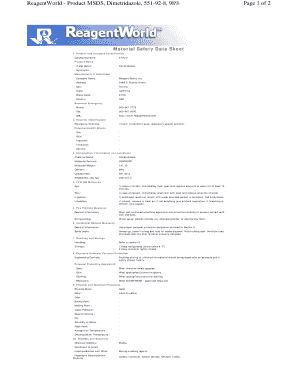 ReagentWorld - Product MSDS Dimetridazole 551-92-8 98