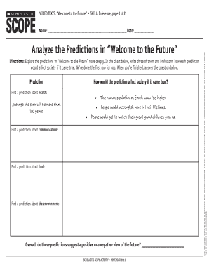 Scholastic Scope Activity Worksheet