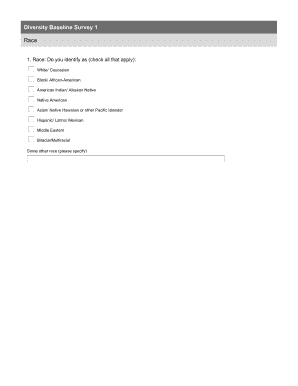 Diversity Baseline Survey