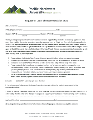 26 printable letter of recommendation template forms eras request for letter of recommendation