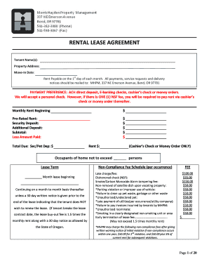 RENTAL LEASE AGREEMENT - Morris Hayden