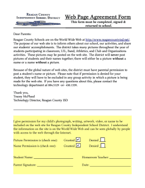 Reagan County School Photo Permission Form
