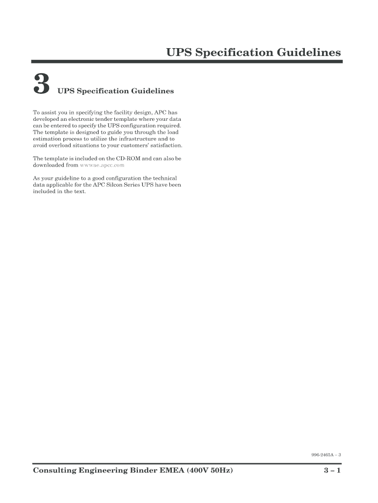 Fillable Online UPS Specification Guidelines 3 Fax Email Print