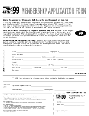SEIU Local 99 Membership Application Form