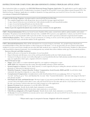 2015-2016 Minnesota Energy Programs Application