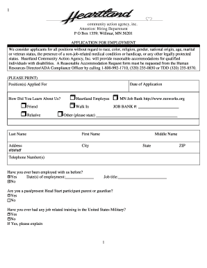 Employment Application Form