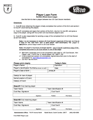 Player Loan Form