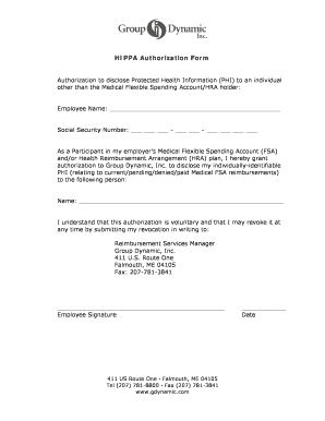 HIPAA Authorization Form