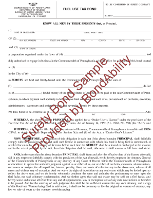 Pennsylvania Fuel Use Tax Bond