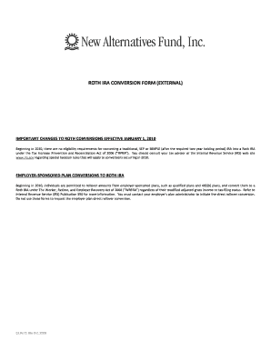 Roth IRA Conversion Form