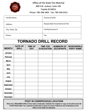 Tornado Drill Record